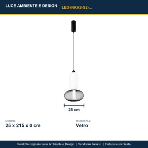 Sospensione LED CCT 18W 2 luci Nero e Oro - Luce Ambiente e Design - foto 3
