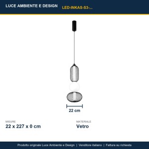 Sospensione LED 24W CCT 3 luci Nero e Oro - Luce Ambiente e Design - foto 3