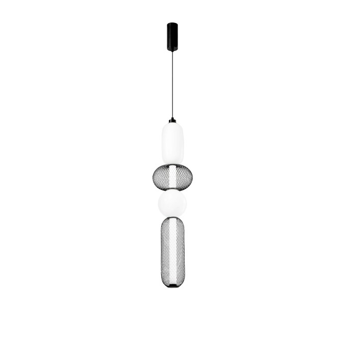 Sospensione LED 36W CCT 4 luci INKAS Nero e Oro - Luce Ambiente e Design