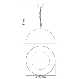 Sospensione LED 40W Ø50 cm 3000-6500K Nero e Oro - Luce Ambiente e Design - foto 4