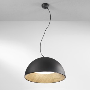 Sospensione LED 40W Ø50 cm 3000-6500K Nero e Oro - Luce Ambiente e Design - foto 5