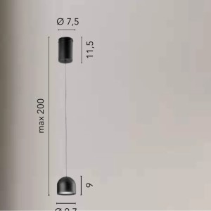 Sospensione LED 6W 3000K Yoyo Bianco e Nero - Luce Ambiente e Design - foto 4