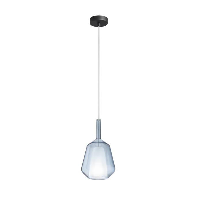 Sospensione in vetro Ø 18 cm E27 PIREX Blu e Oro - Luce Ambiente e Design