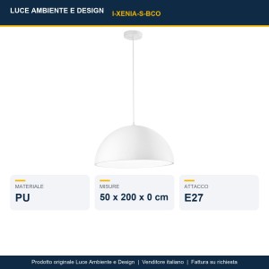 Sospensione E27 1 luce XENIA Bianco e Verde - Luce Ambiente e Design - foto 2