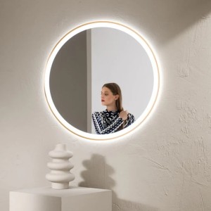 Specchio LED 20W CCT 80 cm IP44 ORONERO Nero e Oro - MiBYMi - foto 4