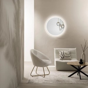 Specchio LED 20W CCT 80 cm IP44 ORONERO Nero e Oro - MiBYMi - foto 5