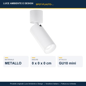 Spot GU10 1 luce Plauto Bianco e Nero - Luce Ambiente e Design - foto 2