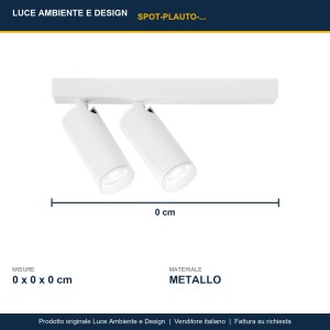 Spot 2 punti luce GU10 Plauto Bianco e Nero - Luce Ambiente e Design - foto 3