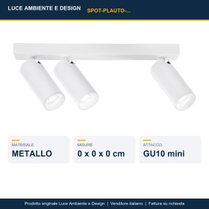 Spot 3 punti luce GU10 mini Bianco e Nero - Luce Ambiente e Design - foto 2