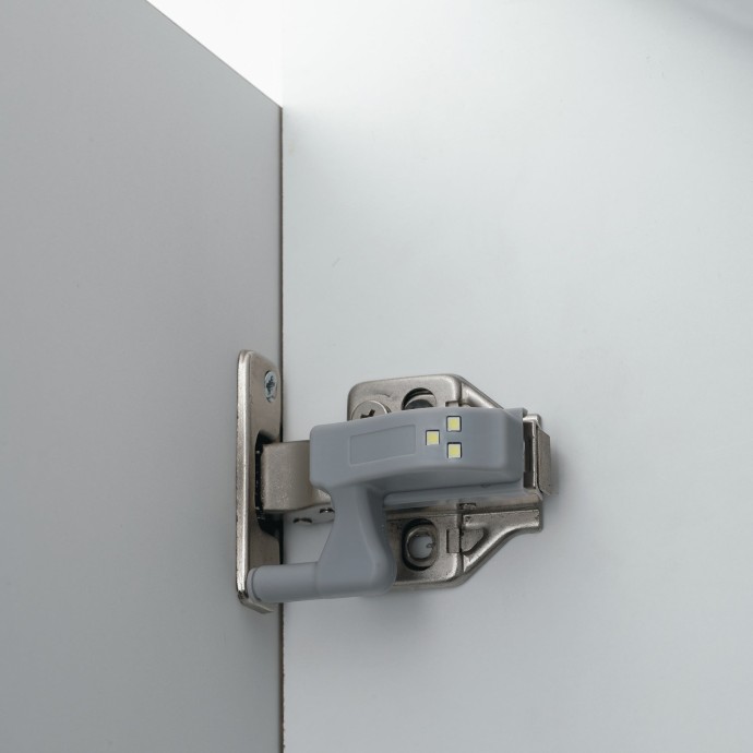 Copricerniera LED 4000K grigio Intec