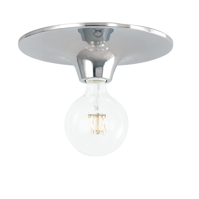 Plafoniera E27 cromata Ø30 cm Luce Ambiente e Design VESEVUS