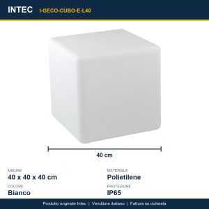 Lume da esterno cubo 40x40 cm E27 IP65 Intec - foto 4
