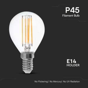 Lampadina LED E14 6W P45 Filamento V-TAC VT-2466 - foto 4