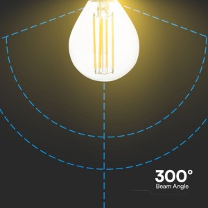 Lampadina LED E14 6W P45 Filamento V-TAC VT-2466 - foto 5