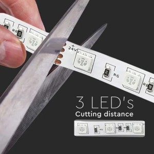 Striscia LED SMD 5050 10W/m 24V 5m V-TAC VT-5050-24V - Bobina da 5 m - foto 8
