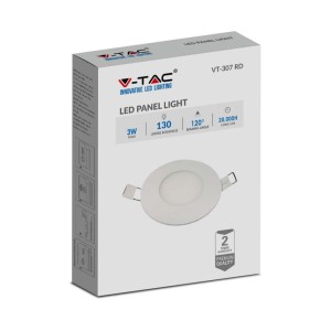 Mini pannello LED 3W rotondo da incasso bianco V-TAC - foto 5