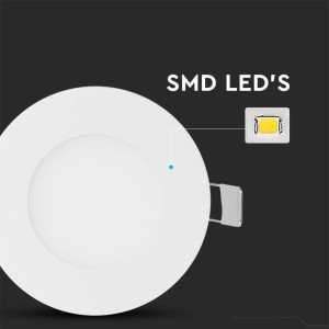 Mini pannello LED 3W rotondo da incasso bianco V-TAC - foto 6