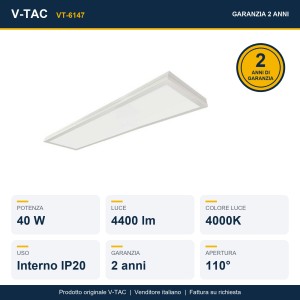 Pannello LED 40W 1195x295 mm V-TAC VT-6147 - foto 10