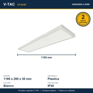 Pannello LED 40W 1195x295 mm V-TAC VT-6147 - foto 11
