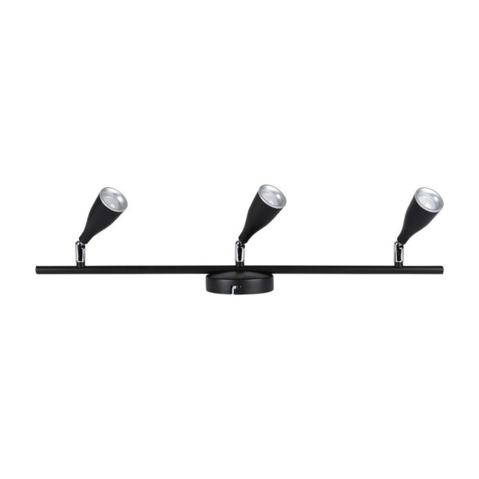 Faretto LED da muro triplo 13,5W nero IP20 V-TAC VT-813