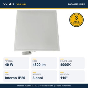 Pannello LED 40W 600x600 V-TAC VT-61041 - foto 9