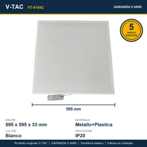 Pannello LED da incasso 40W 595x595mm V-TAC VT-61042 - foto 12