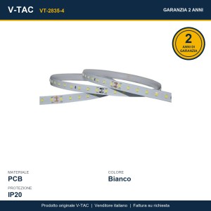 Striscia LED SMD 2835 4W/m 24V bobina 5m V-TAC VT-2835-4 - Bobina da 5 m - foto 11