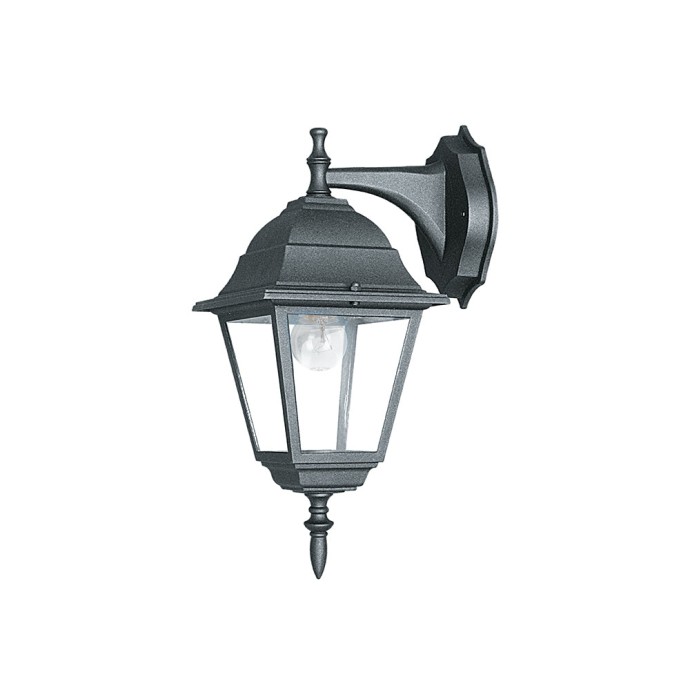 Applique da esterno E27 IP44 nero Intec ROMA