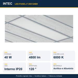 Pannello LED 40W 6000K Bianco Intec LED PANEL - foto 2