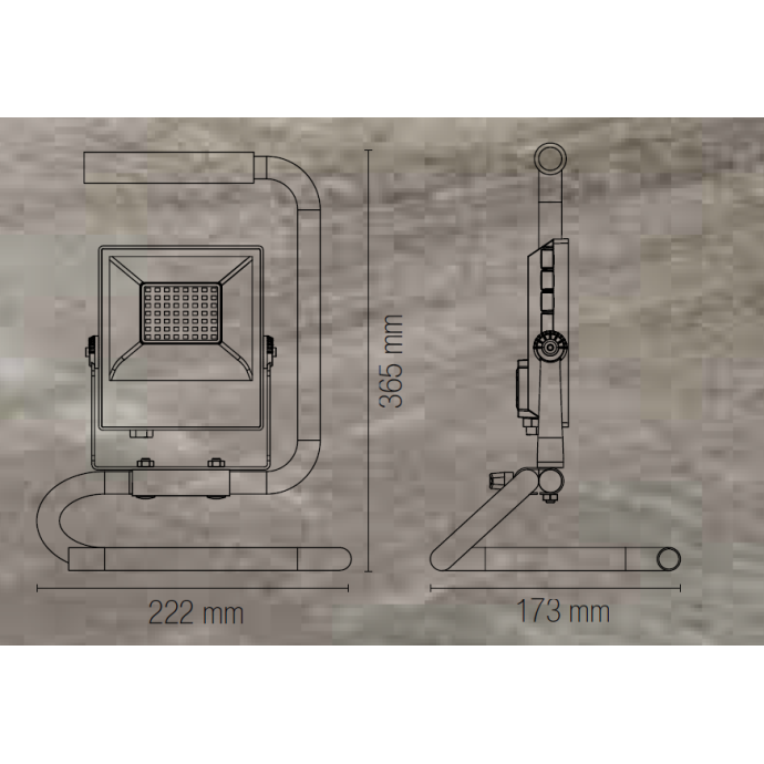 Proiettore LED da esterno 20W CCT IP65 nero Intec AXEL