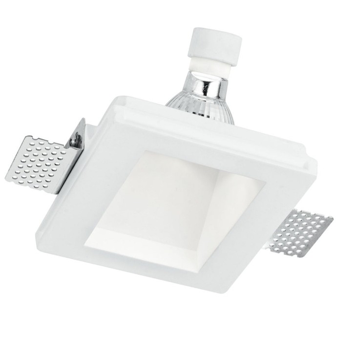 Faretto da incasso quadrato GU10 bianco Intec GHOST
