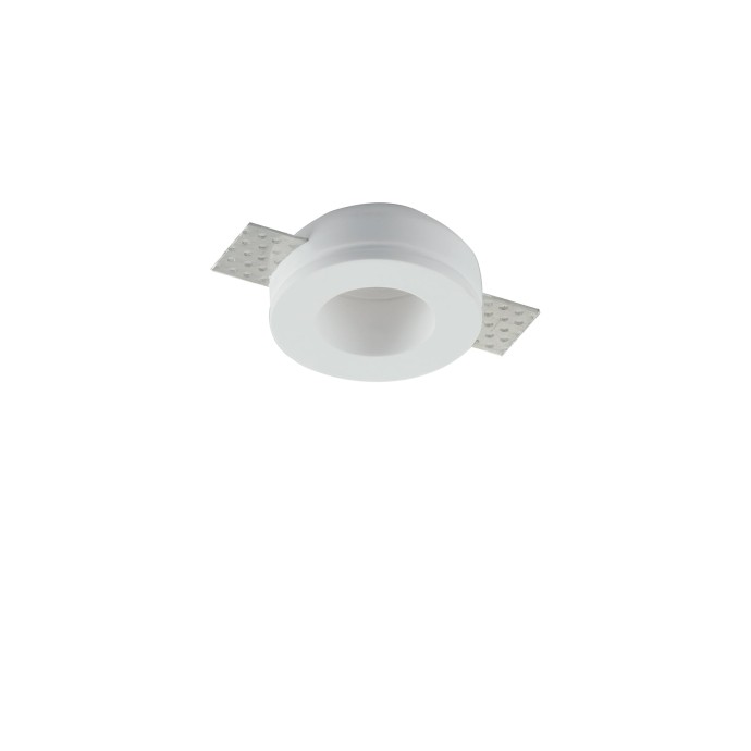 Incasso GU10 rotondo in gesso bianco 1 luce Intec