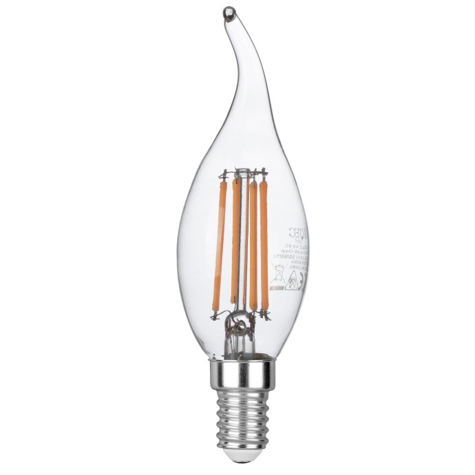 Lampadina LED E14 6W 4000K Filamento COB Intec