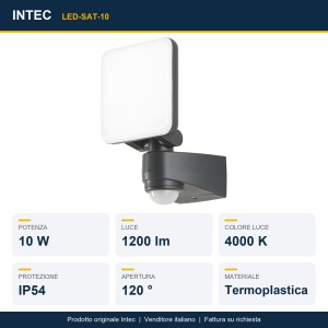 Proiettore LED da esterno 10W 4000K IP54 Intec - foto 2
