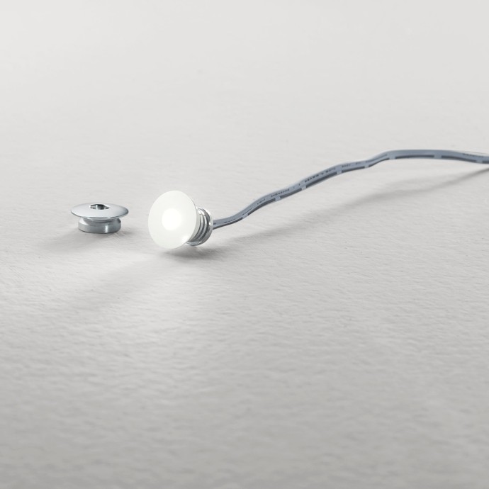 Mini faretto LED da incasso 0,2W 3000K bianco/argento Intec STARLIGHT