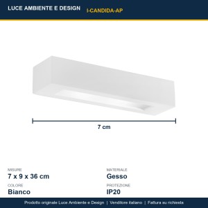 Applique da interno 2 luci E14 bianca Luce Ambiente e Design CANDIDA - foto 3