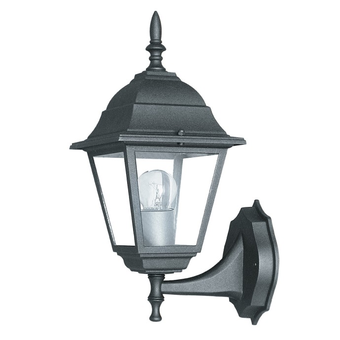 Applique da esterno IP44 E27 nera Intec ROMA