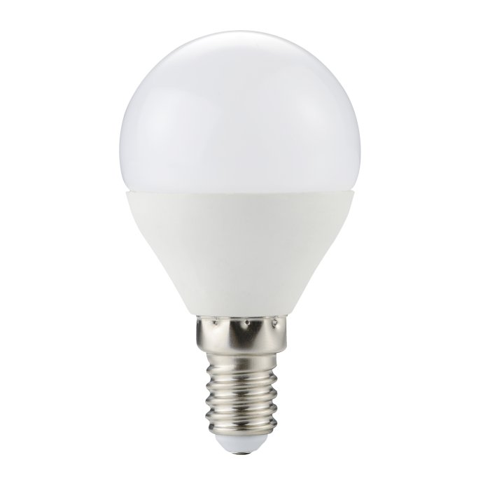 Lampadina LED E14 globo 4,9W 4000K, confezione da 20 pezzi Intec