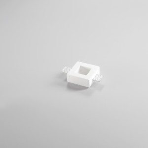 Faretto da incasso quadrato in gesso bianco 1xGU10 Intec - foto 4