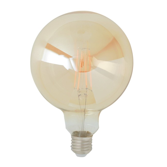 Lampadina LED decorativa G125 E27 8W 2500K ambra Intec