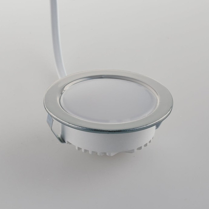 Faretto LED da incasso sottopensile 3W 4000K IP44 argento Intec