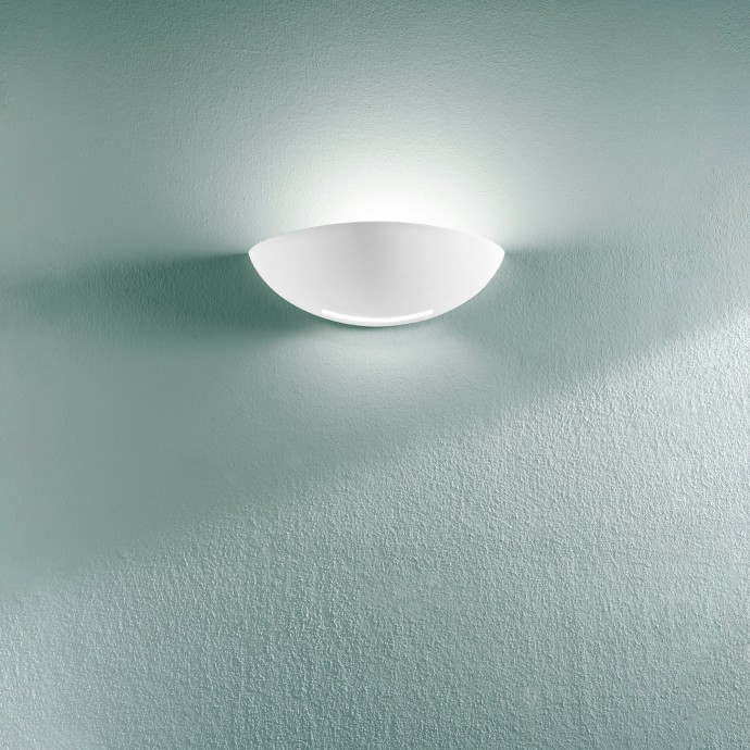 Applique da interno biemissione in gesso bianco E27 Luce Ambiente e Design
