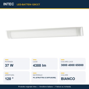 Barra LED 37W 120cm CCT bianca Intec - foto 2