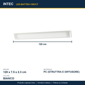 Barra LED 37W 120cm CCT bianca Intec - foto 3