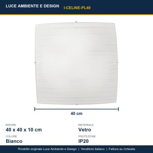 Plafoniera CELINE 3 luci E27 vetro bianco Luce Ambiente e Design - foto 3