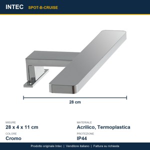 Applique da bagno LED 5W 4000K cromo Intec CRUISE - foto 3