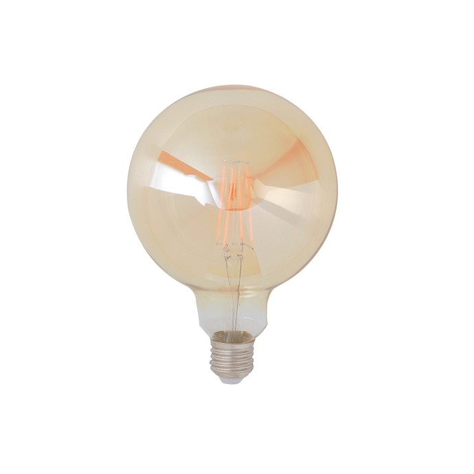 Lampadina decorativa LED G95 E27 8W 2500K vetro ambra Intec