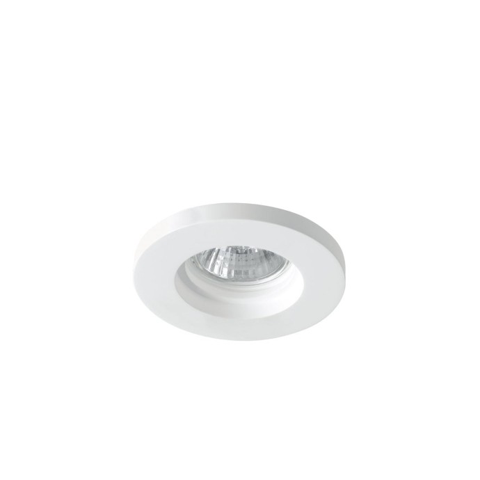 Incasso rotondo in gesso bianco verniciabile 1xGU10 Intec PHANTOM