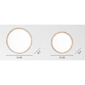 Plafoniera LED 24W 3000-4000-6500K marrone Luce Ambiente e Design MADERA - foto 4