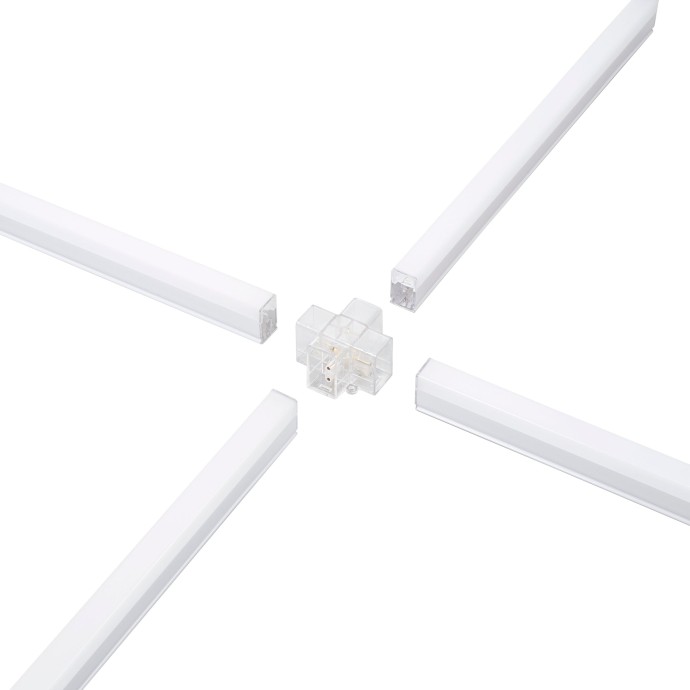 Connettore a X per barra LED SHAPE bianco Intec
